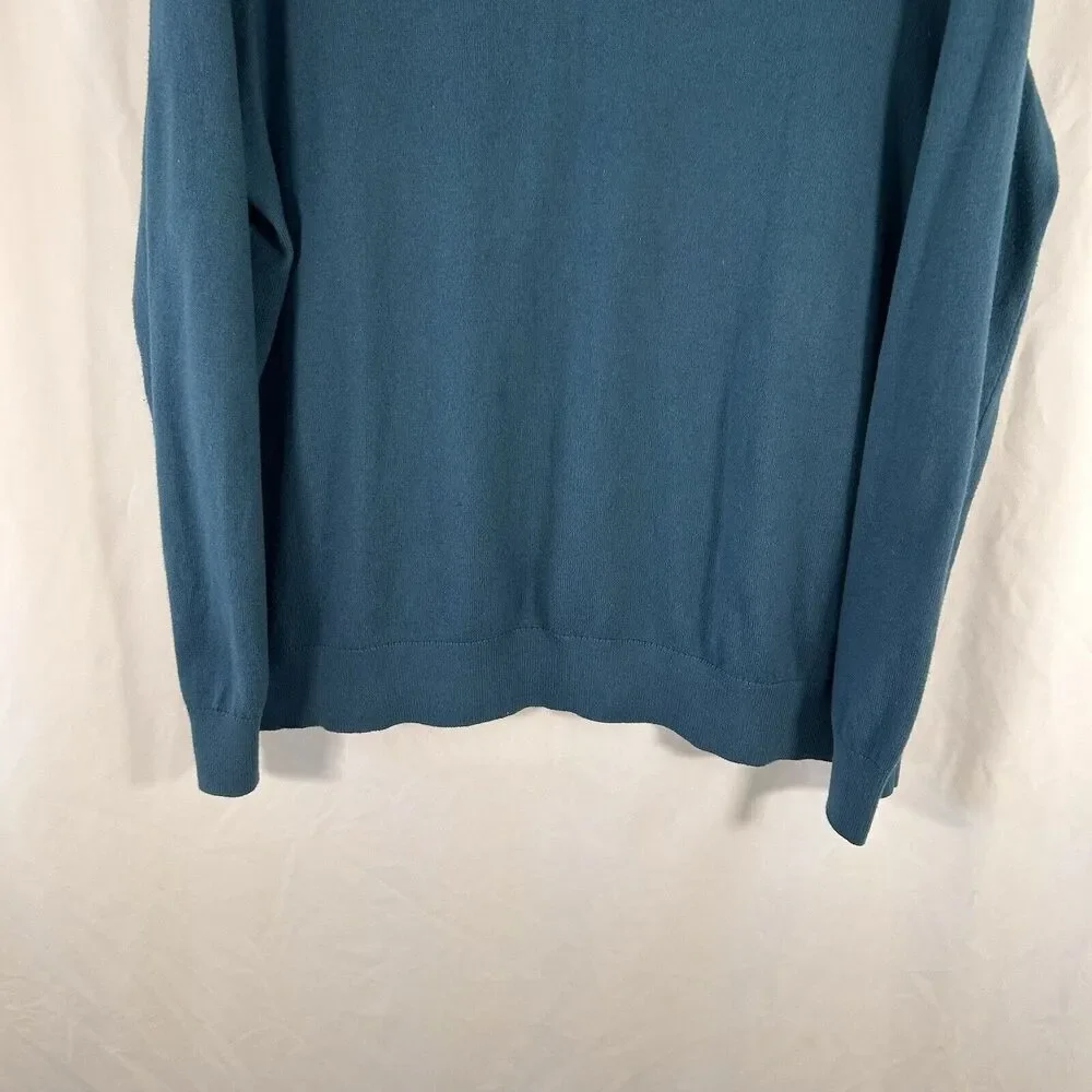 Banana Republic Premium Luxe Yarn Sweater Men's XL Green Vneck Silk Cashmere